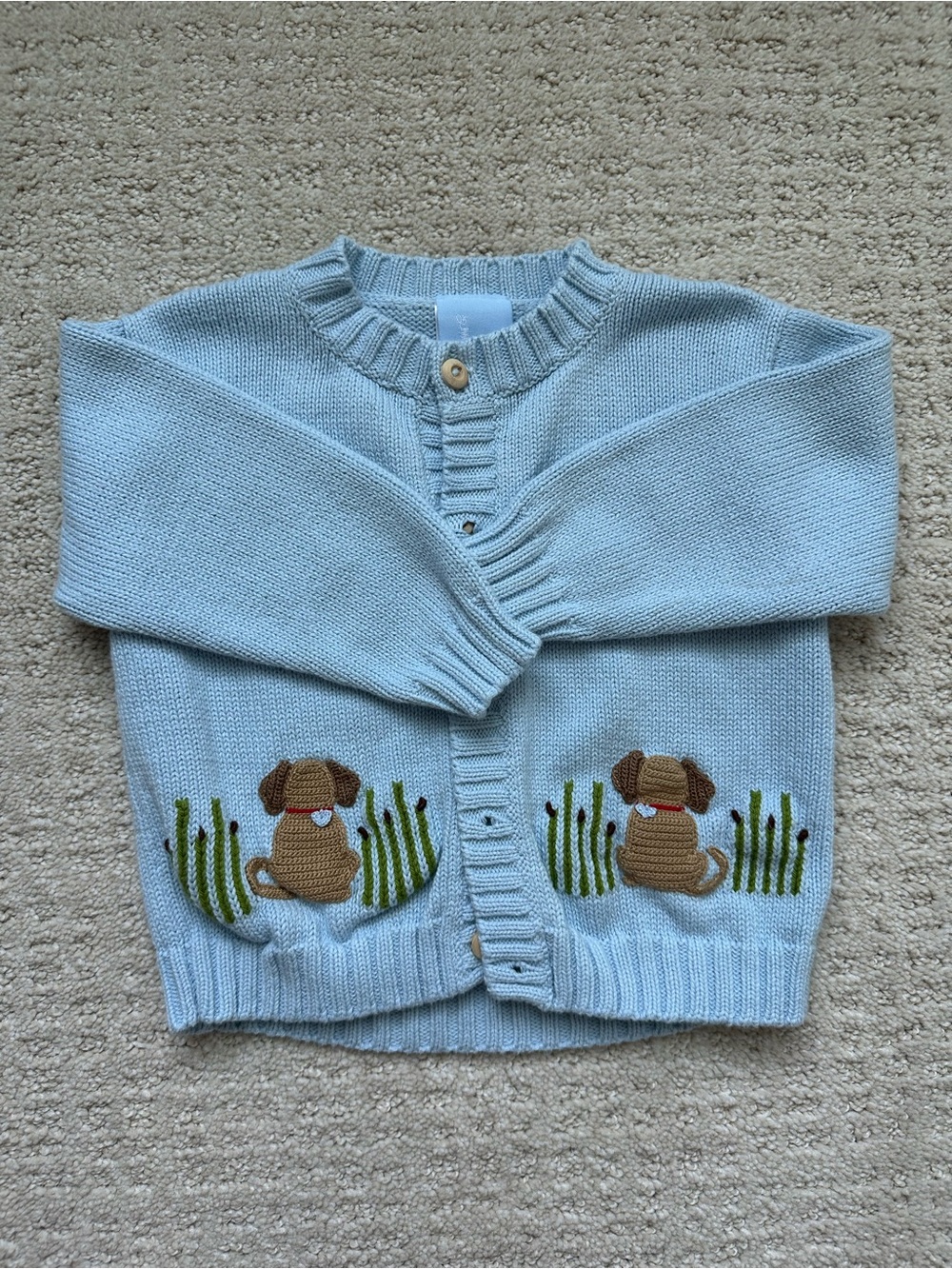 Bella Bliss Cardigan with Puppy Embroidery